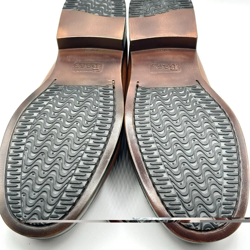 GH Bass & Co Weejuns Marietta II Women's 10 Leather Kiltie Tassel Loafers Brown